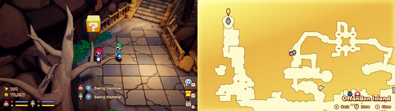 Block 9 in Offandon Island from Mario & Luigi: Brothership