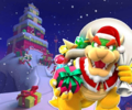 The course icon with Bowser (Santa)