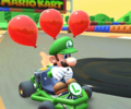 The icon of the Roy Cup challenge from the Exploration Tour and the Dry Bowser Cup challenge from the 2021 Los Angeles Tour in Mario Kart Tour.