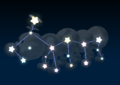 Wiggler's constellation in the game Mario Party 9.