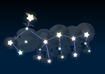 Wiggler's constellation in the game Mario Party 9.