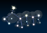 Wiggler's constellation in the game Mario Party 9.