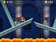 Mario in World 4-Castle.