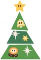Artwork from Christmas-themed pop up card printable from Nintendo in Japan's topic
