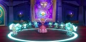 The Sparkla Spirit cutscene that leads to the Radiant Peach transformation