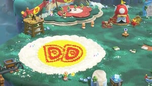 The decorations for Camp Central after using a Diddy Kong amiibo in Super Mario Bros. Wonder – Nintendo Switch 2 Edition + Meetup in Bellabel Park