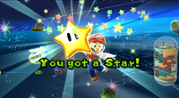 Mario collecting a Power Star
