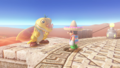 Glydon meeting Mario in the Sand Kingdom