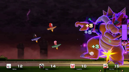 An Impostor Bowser Boss Battle Minigame from Super Mario Party Jamboree