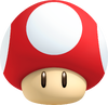 Artwork of a Super Mushroom for New Super Mario Bros. 2