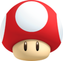 Artwork of a Super Mushroom for New Super Mario Bros. 2