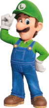 Luigi artwork for The Super Mario Bros. Movie