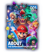 A graphic showing The Super Mario Galaxy Movie Collectible Cards.