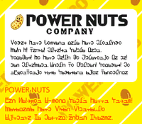Text from Power Nuts from Yoshi's Crafted World