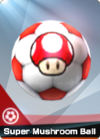 A Pro Soccer Gear Super Mushroom Ball card from Mario Sports Superstars