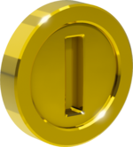 Artwork of a Coin in Super Mario 3D World