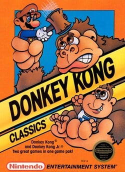 North American box art for Donkey Kong Classics