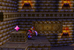 Mario finding Diamond Stone in Dry Dry Ruins of Paper Mario.