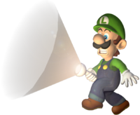 Luigi in Luigi's Mansion.