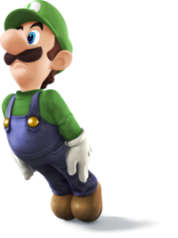Artwork of Luigi, from Super Smash Bros. for Nintendo 3DS / Wii U.