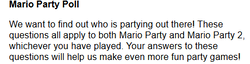 The top of the Mario Party Poll webpage.