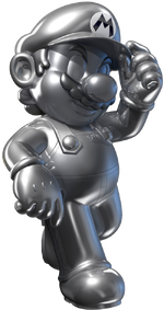 An alternate version of Metal Mario's artwork, from Mario Kart 7.