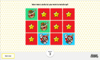 Screenshot of a Super Mario-themed Memory Match-up activity