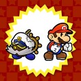 Picture of Admiral Bobbery and Mario from an opinion poll on partners from Paper Mario: The Thousand-Year Door for the Nintendo Switch