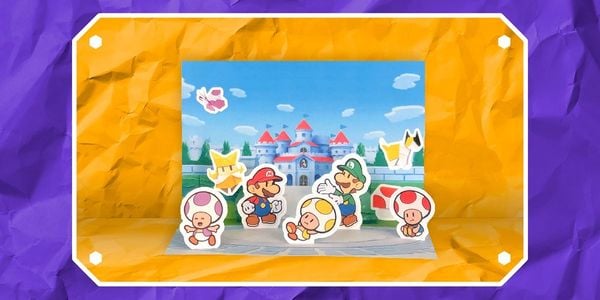 Banner for a Paper Mario: The Origami King printable diorama set