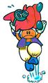Toad carrying a Snifit (Nintendo Power)