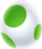 Artwork of Yoshi egg from Super Mario Galaxy 2.