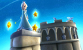 Rosalina appearing before the player in a secret cutscene