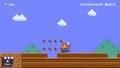 Big Mario stomping Brick Blocks in Super Mario Maker 2