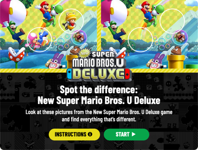 Super Mario Spot the Difference Game for Kids - Play Nintendo