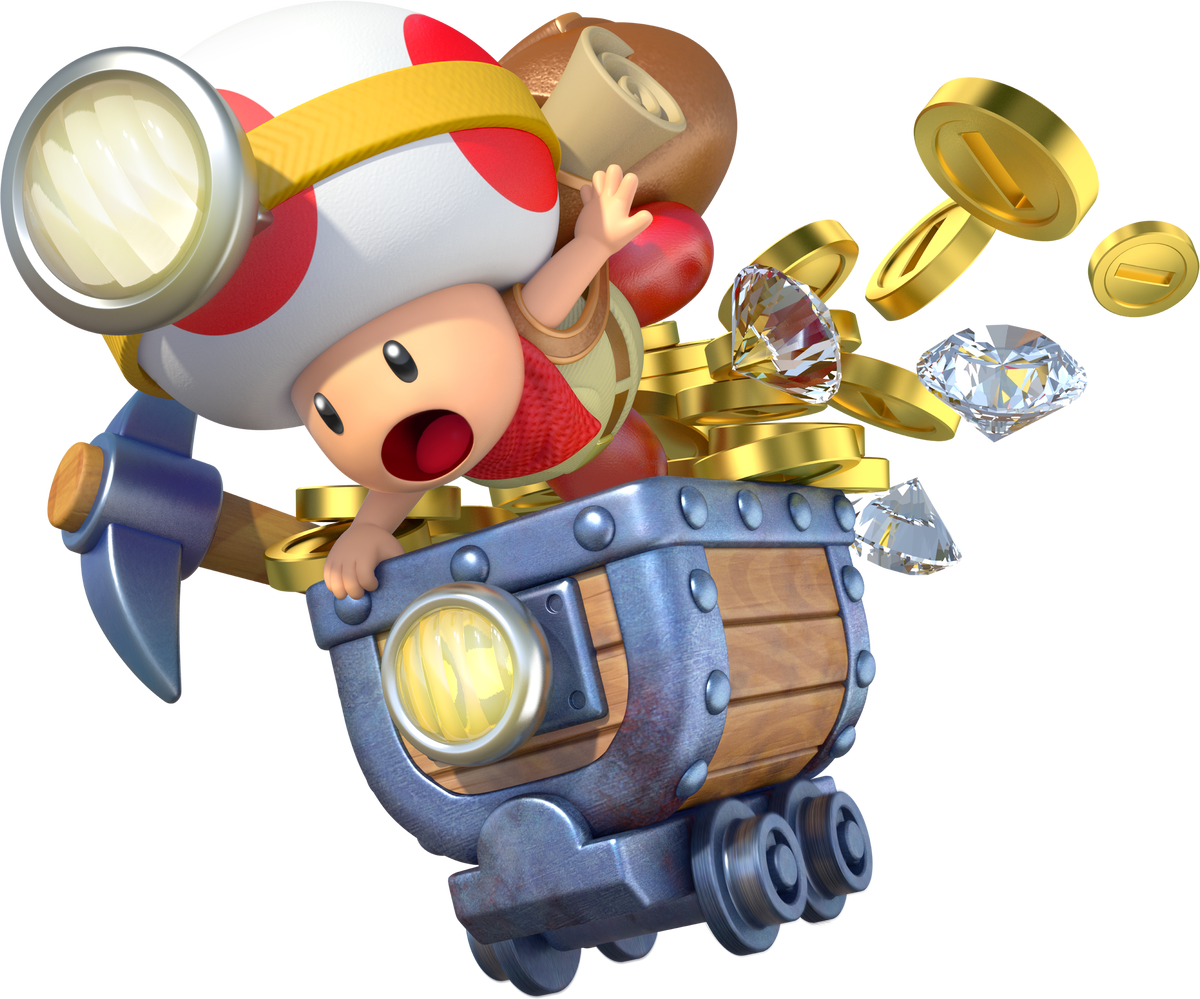 File:Toad Minecart Artwork - Captain Toad Treasure Tracker.png - Super ...