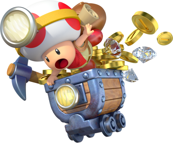 File:Toad Minecart Artwork - Captain Toad Treasure Tracker.png