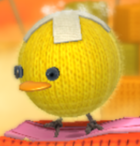 Miss Cluck the Insincere's exposed form from Yoshi's Woolly World.