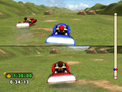 Gameplay of Canyon Cruisers in Mario Party 8