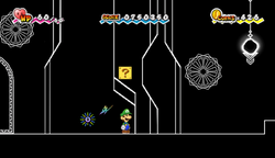 Fourth ? Block in Castle Bleck Interior of Super Paper Mario.
