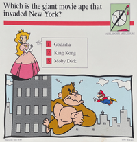 A card from Mario Quiz Cards featuring King Kong