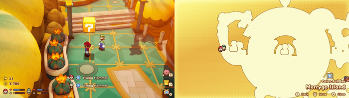 Fourth ? block in Merrygo Island from Mario & Luigi: Brothership