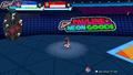 An advertisement for "Pauline Neon Goods" in Super Golf Stadium