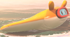A yellow Manta-like creature from Mario Kart World