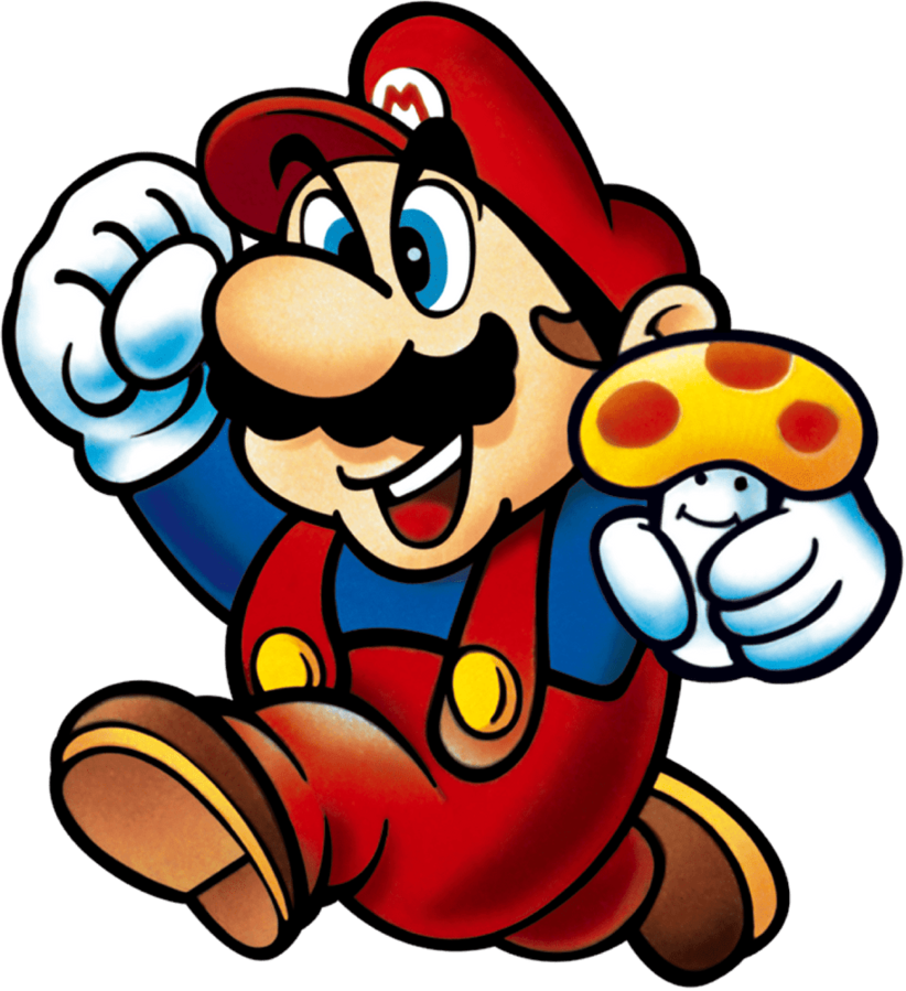 File Mario And Mushroom SMB Artwork Png Super Mario Wiki The Mario Encyclopedia