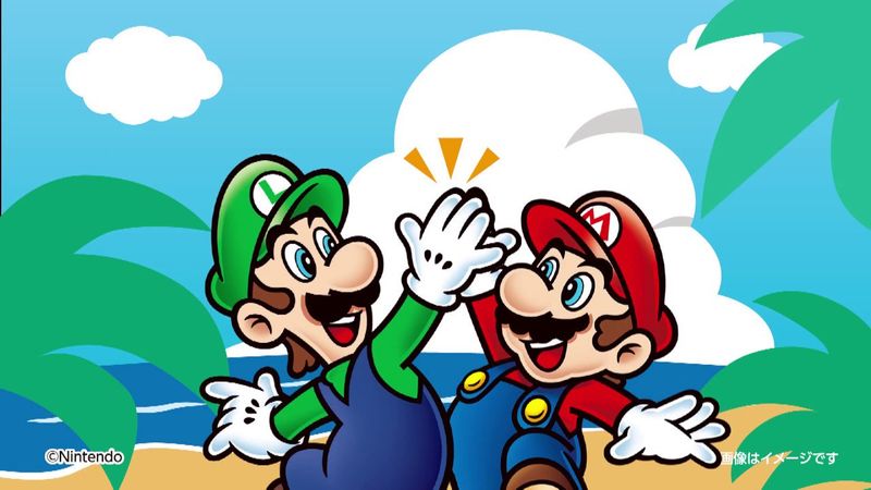 File:Mario bros high five beach.jpg