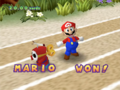 The ending to Mecha-Marathon in Mario Party 2