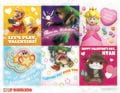 Valentine's Day cards featuring various video game characters, including Builder Mario, a Toad, Princess Peach and Bowser Jr.