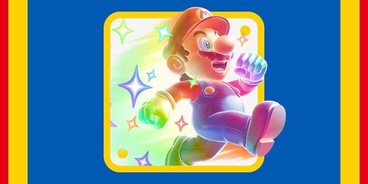 Artwork of Mario shown with question 7 of the Online Quiz for MAR10 Day 2024.