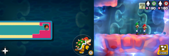 Block 30 in Pump Works of Mario & Luigi: Bowser's Inside Story + Bowser Jr.'s Journey.