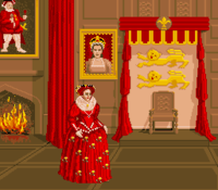 Queen Elizabeth I in the SNES release of Mario's Time Machine
